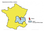 Département du Rhône : situation