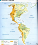 Le relief de l'Amérique