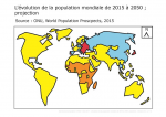 L'évolution de la population mondiale de 2015 à 2050 (projection)