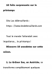10 faits surprenants sur le printemps