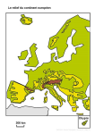 Le relief du continent européen
