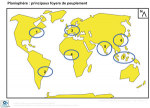 Planisphère : principaux foyers de peuplement