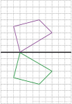 Symétrie axiale, polygone, contour