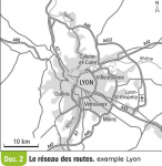 Le réseau de routes (exemple Lyon)