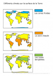 Différents climats sur la surface de la Terre