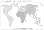 Planisphère : les continents (légende à compléter avec étiquettes) CM2