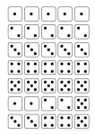 Constellation dés 1 à 5 à découper