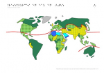 Répartition des ressources en eau dans le monde en 2000 et 2025